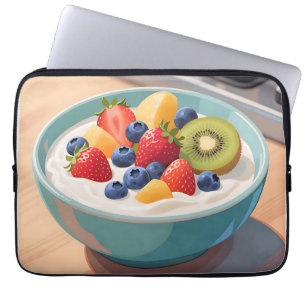 Färsk frukt yoghurt skål laptop fodral