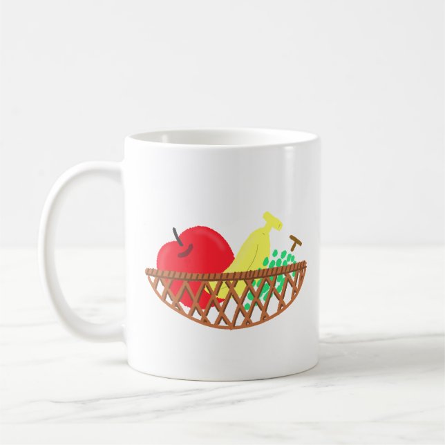 Färsk fruktkorg kökspresent kaffemugg (Vänster)