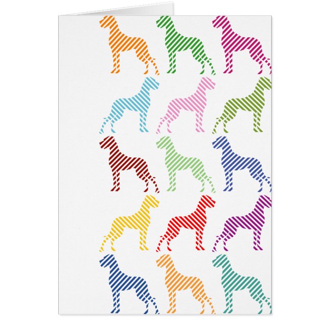 Färsk Great dane Mönster Hälsningskort (Framsidan)