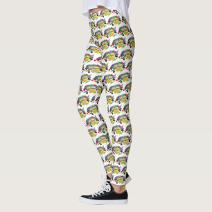 Färsk grillad fisk, skaldjur i det grekiska Medelh Leggings
