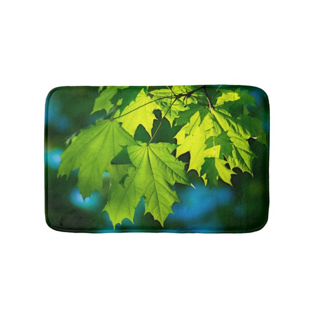 Färsk grönt, kapsel löv badrumsmatta (Framsidan)
