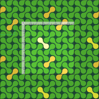 Färsk grönt och gult sömlös metaball mönster tyg