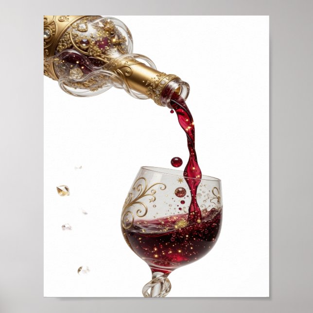 Färsk Guld ABSTRAKT KONST Design Poster (Framsidan)