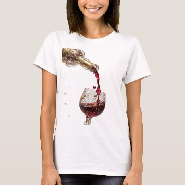 Färsk Guld ABSTRAKT KONST Design T Shirt (Framsida)