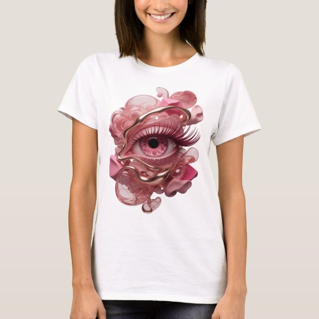Färsk Guld ABSTRAKT KONST Design T Shirt (Framsida)