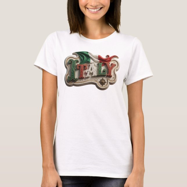 Färsk guld ITALY skjortdesign T Shirt (Framsida)