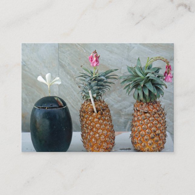 färsk hälsosam ananas visitkort (Framsida)