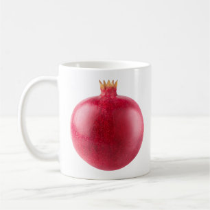 Färsk hel röd granatäpple frukt Hälsosam mat konst Kaffemugg