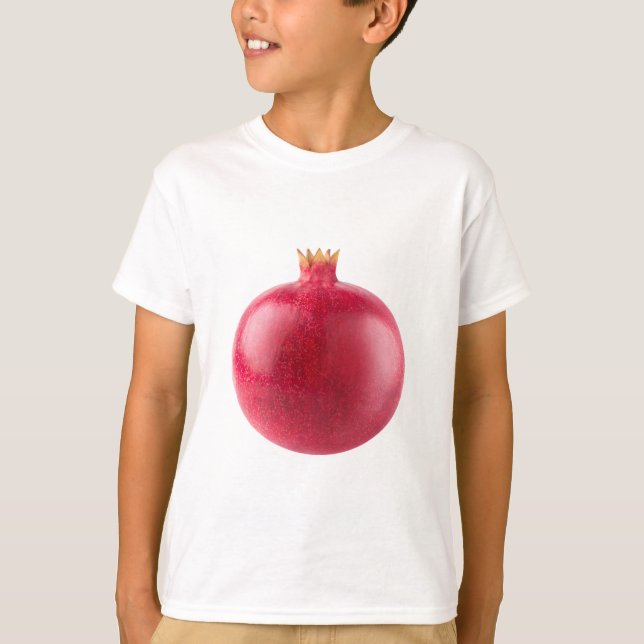 Färsk hel röd granatäpple frukt Hälsosam mat konst T Shirt (Framsida)