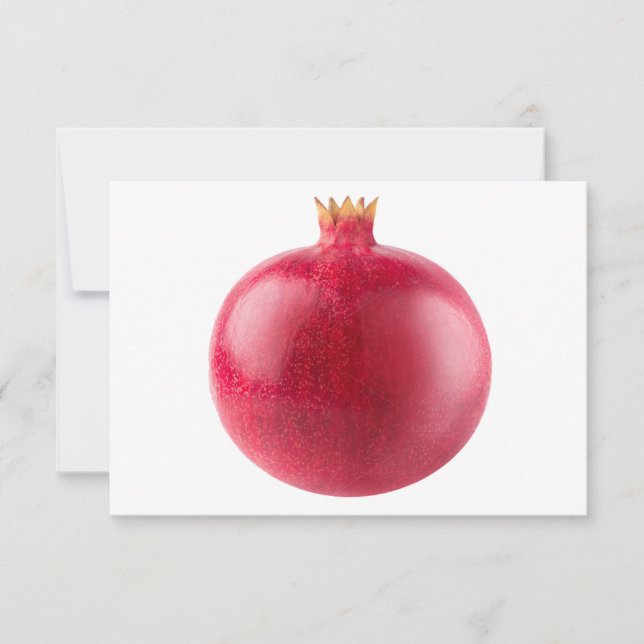 Färsk hel röd granatäpple frukt Hälsosam mat konst Tack Kort (Framsida)