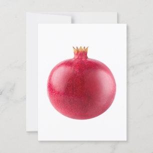 Färsk helröd granatäpple Fruit Healthy Food Art Vykort