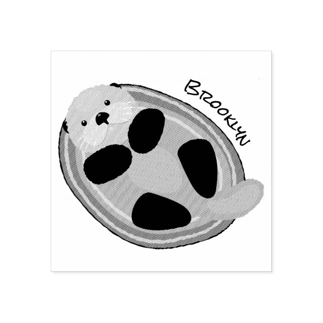 Färsk illustration av havsblått i lycklig stämpel (Tryck)