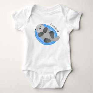 Färsk illustration av havsblått i lycklig t shirt