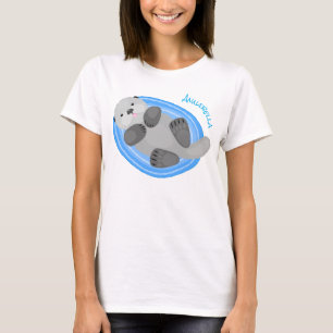 Färsk illustration av havsblått i lycklig t shirt