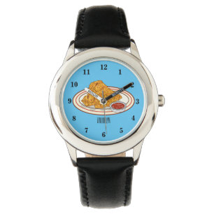 Färsk illustration av tecknaden av kyckling armbandsur