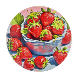 Färsk jordgubbs skål