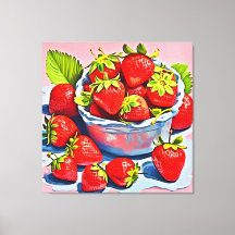 Färsk jordgubbs skål