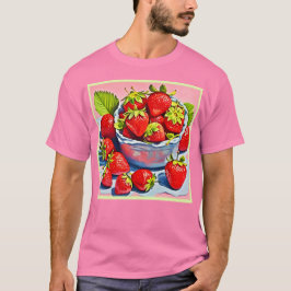 Färsk jordgubbs skål t shirt
