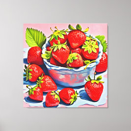 Färsk jordgubbsslipp canvastryck