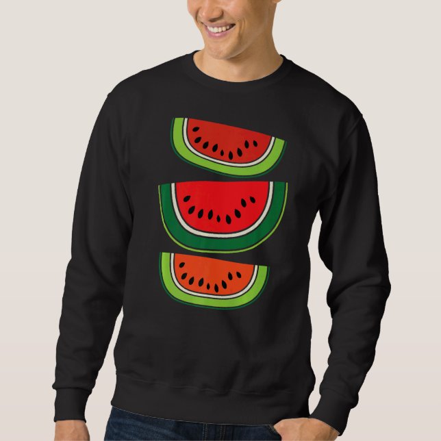 Färsk juicy Watermelon Lång Ärmad Tröja (Framsida)