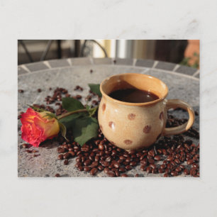 Färsk kaffe vykort