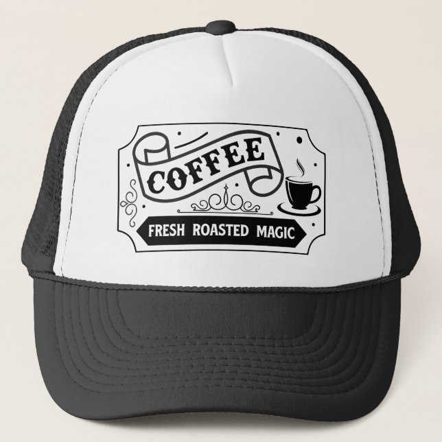 färsk kaffebutiksanställd ordkonst  keps (Framsida)