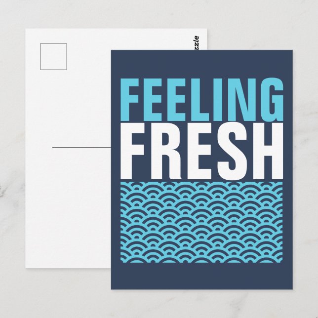 Färsk känsel vykort (Fram/baksida)