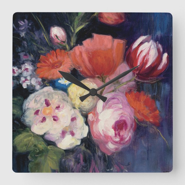 Färsk klippt Vår blomma Fyrkantig Klocka (Framsida)