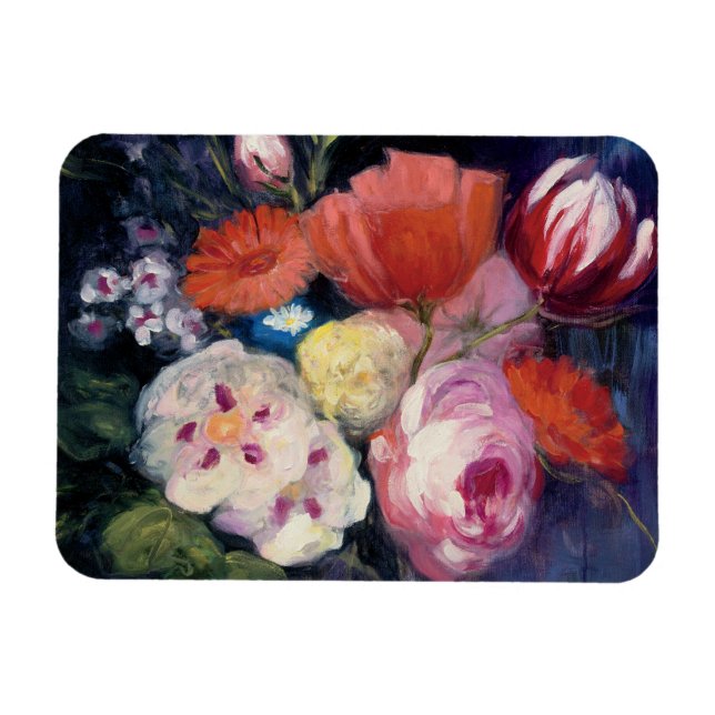 Färsk klippt Vår blomma Magnet (Horisontell)