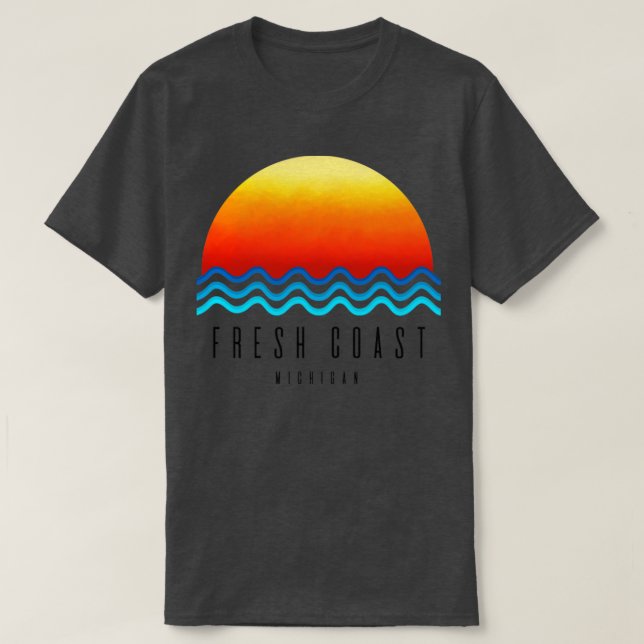 Färsk Kusten-solnedgång T Shirt (Design framsida)