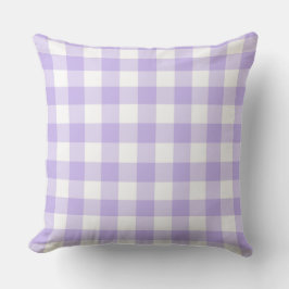 Färsk Land Lavender gingham Mönster Kudde