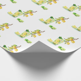 Färsk Lemon Drink Lemons Wrapping Papper Presentpapper
