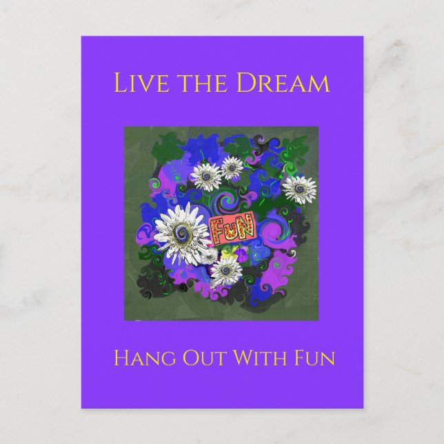 Färsk levande färgstark Roligt Lycklig Vykort (Framsida)