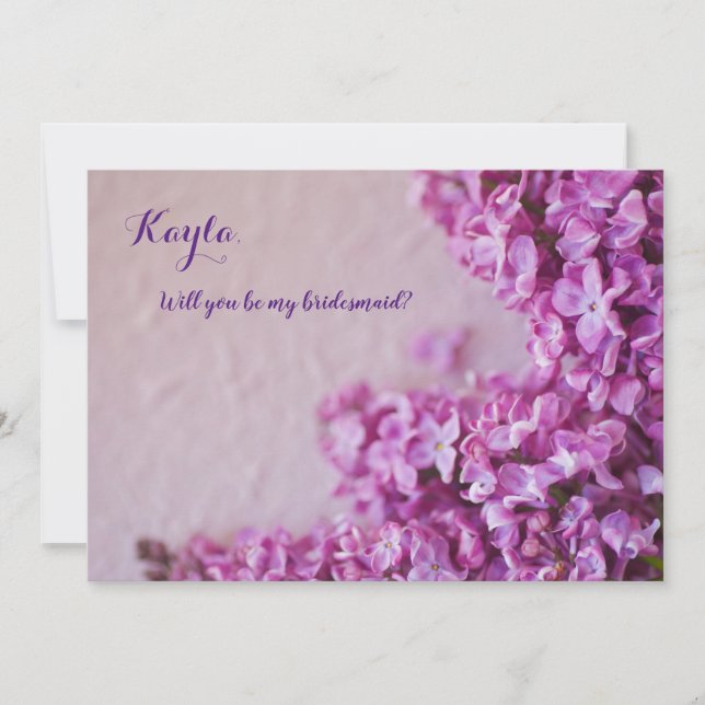 Färsk lila på struktur inbjudningar (Framsida)