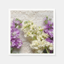 Färsk lilakan på gamla snöre pappersservett