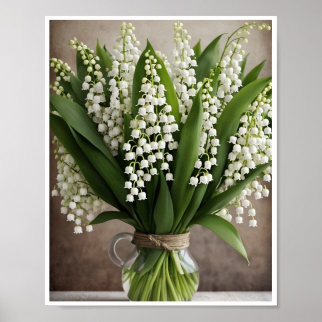 Färsk Lily från Valley Flower Poster Wall Decor (Framsidan)