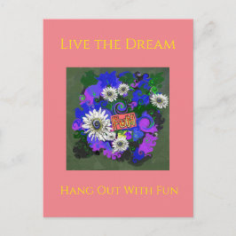 Färsk Livlig Färgrik Kul Glad Vykort