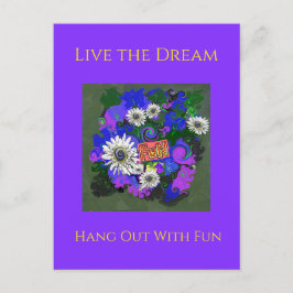 Färsk Livlig Färgrik Kul Glad Vykort