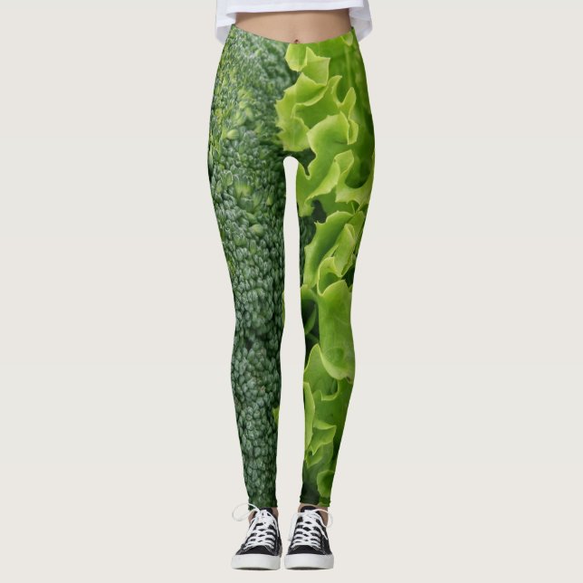 Färsk livsmedelssallat och Broccoli Leggings (Framsida)