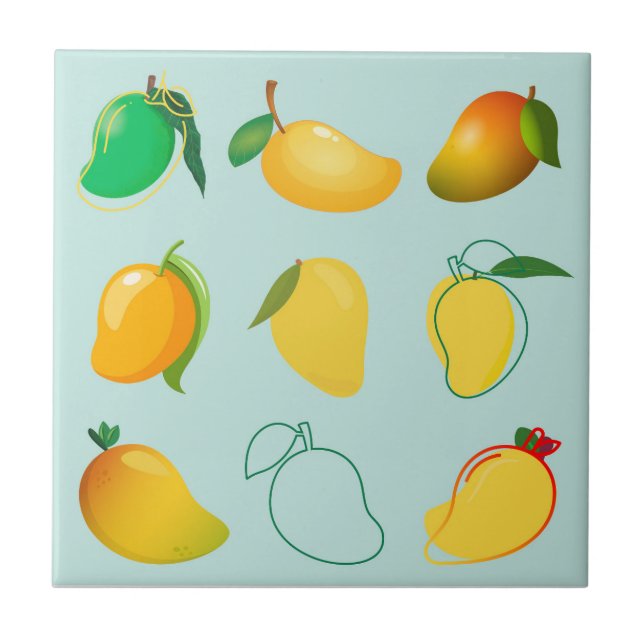 Färsk Mango Kakelplatta (Framsidan)