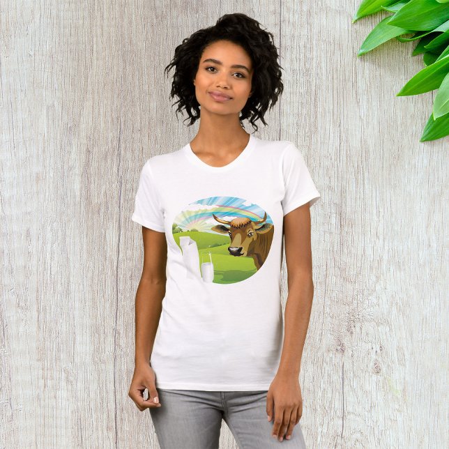 Färsk mjölkkartong och ko-gård t shirt (Skapare uppladdad)