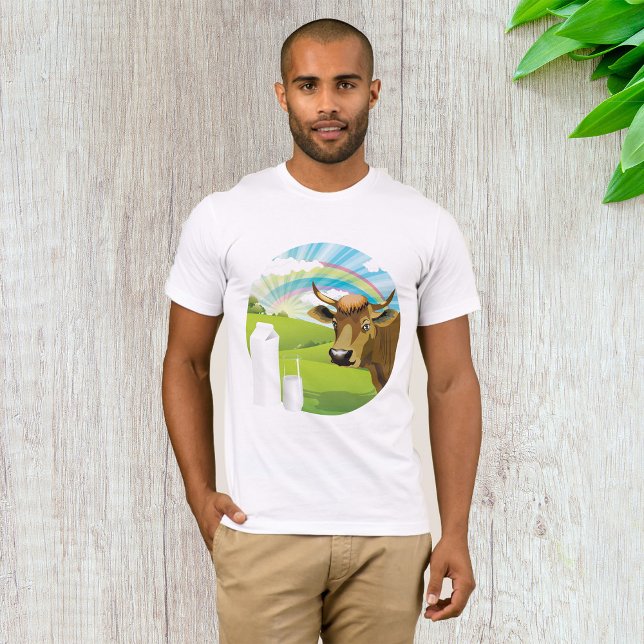 Färsk mjölkkartong och ko-gård t shirt (Skapare uppladdad)