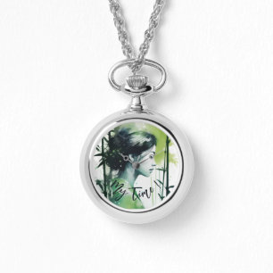 Färsk modern bambu, personlig, tidpris armbandsur