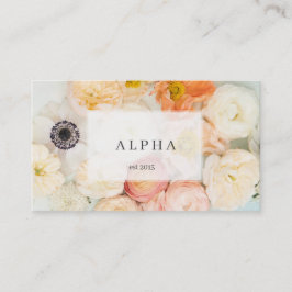 Färsk modern vallmoanemone ranuculus ro-blomma visitkort