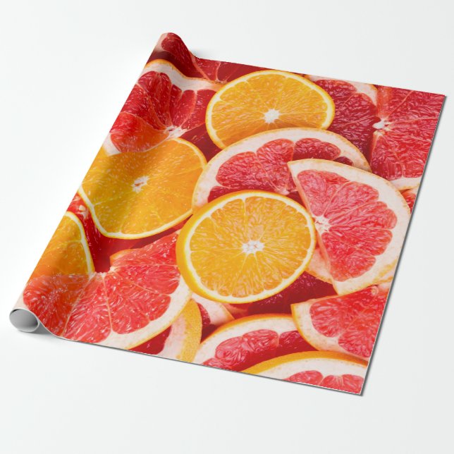 Färsk mogen orange och grapefruit background backg presentpapper (Utrullad)