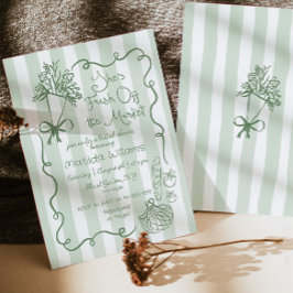 Färsk Möhippa av Hand plockade Sage Inbjudningar