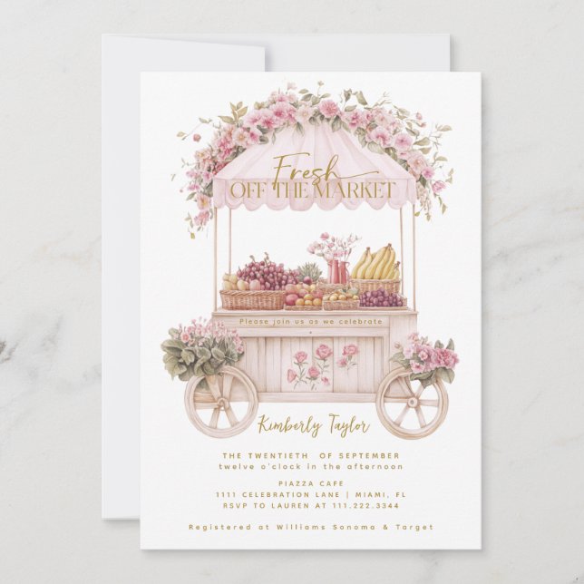 Färsk Möhippa på marknaden för jordbrukare Inbjudningar (Framsida)