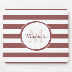 Färsk monogrammed Namn Chunky Soft Red Rand Musmatta