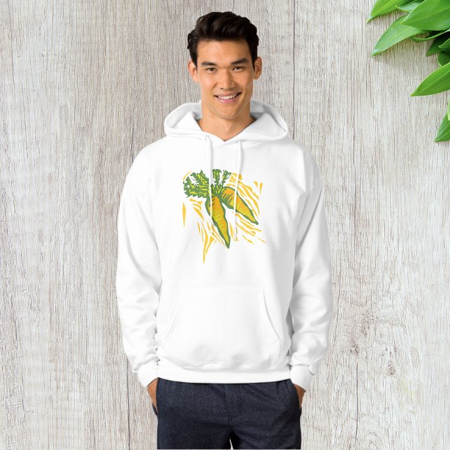 Färsk morot färglös vegetabilisk konst hoodie (Skapare uppladdad)