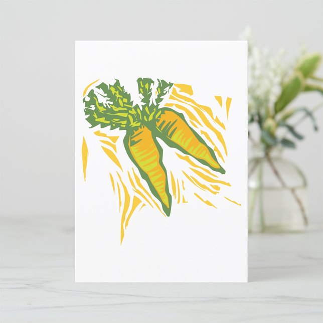 Färsk morot färglös vegetabilisk konst inbjudningar (Skapare uppladdad)